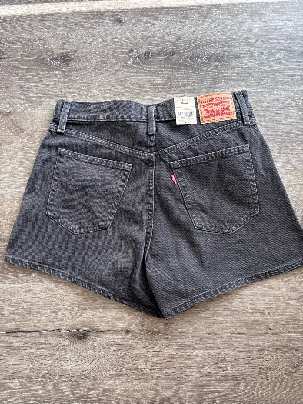 Levi's Women's Black Denim Mom Shorts